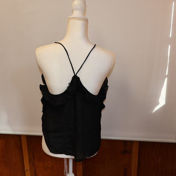 NWT J. Crew Drapey Ruffle Tank Top Cascading Ruffles Black Med Womens Trending - Picture 14 of 16